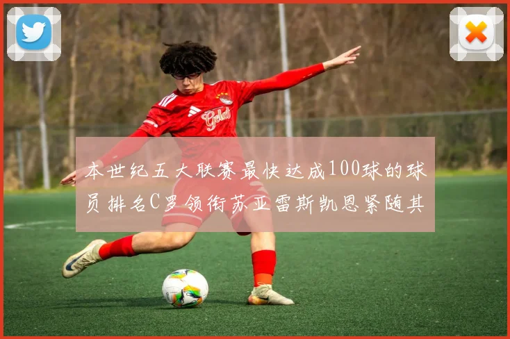 本世纪五大联赛最快达成100球的球员排名C罗领衔苏亚雷斯凯恩紧随其后